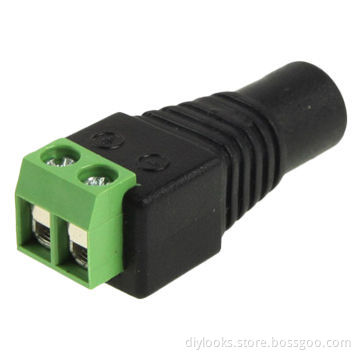5.5 x 2.1mm DC Power Female Jack to 2 Conductor Screw Down Connector for LED Light Controller